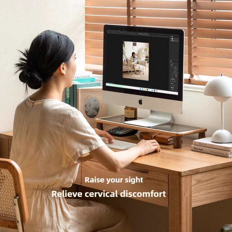 Solid Wood Desktop Monitor Sta - Monitor Riser Wood review and price