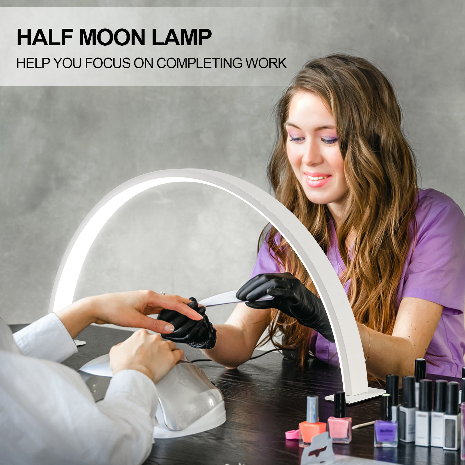 Half Moon U-Shaped Nail Lamp H - Desk Setup Room review and price