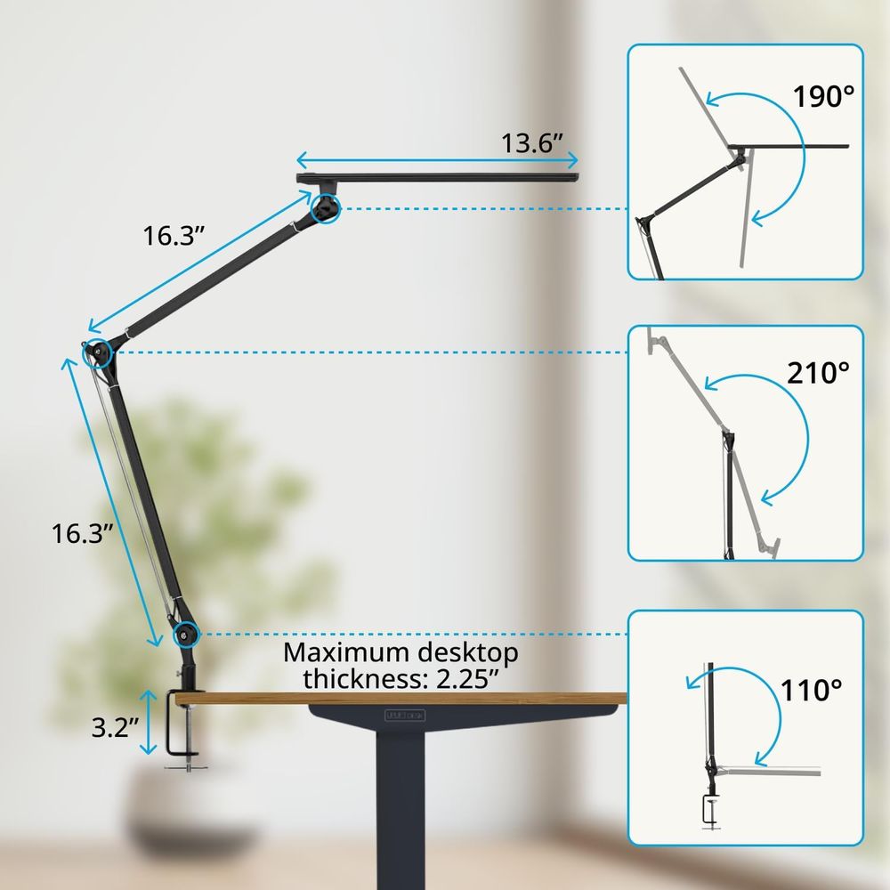 Adjustable 3-Color LED Desk La - Desk Setup Lamp review and price