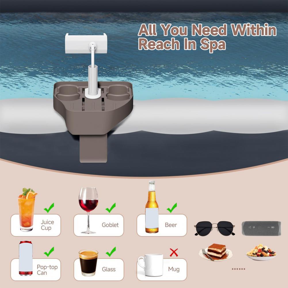Adjustable Hot Tub Tray Table  - Desk Setup Essentials review and price