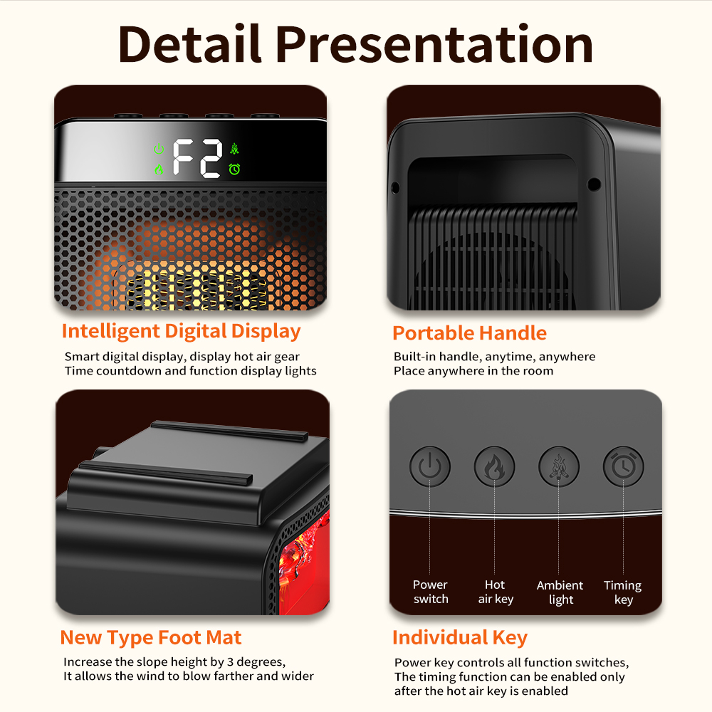Portable Electric Heater For H - Desk Setup Room review and price