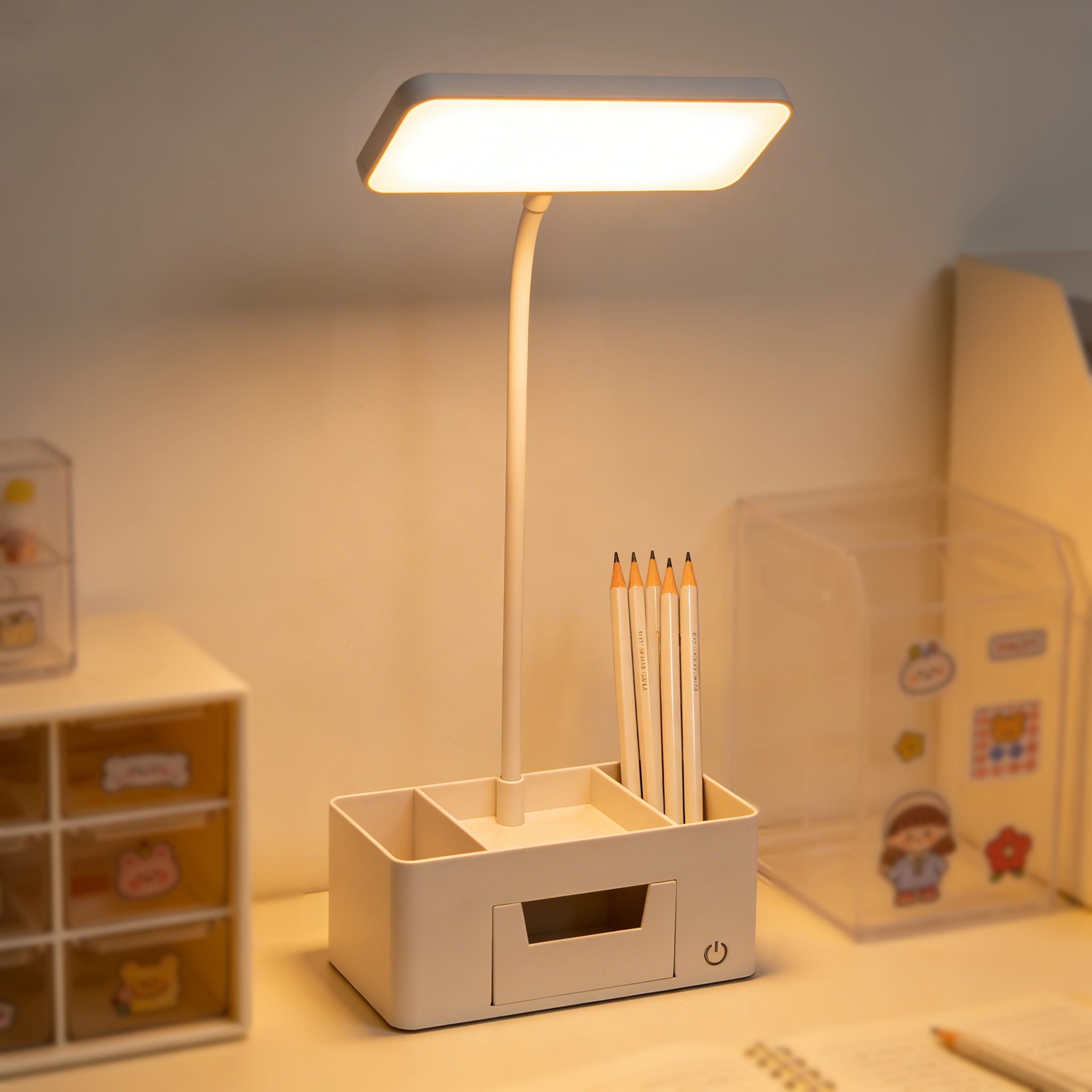 Desk Organizer LED Table Lamp, - Desk Setup Organizer review and price