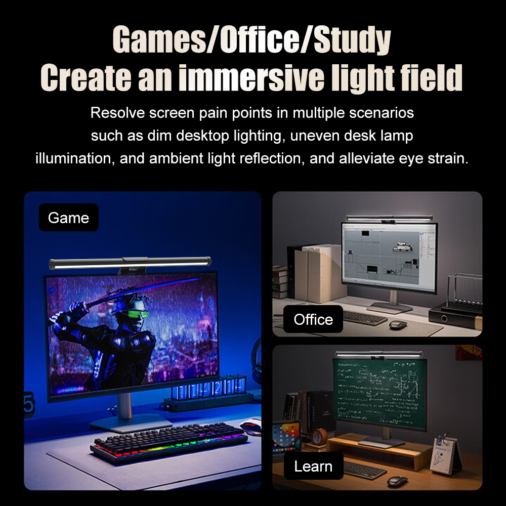 RGB Lightbar Monitor Light Bar - Desk Setup Room review and price