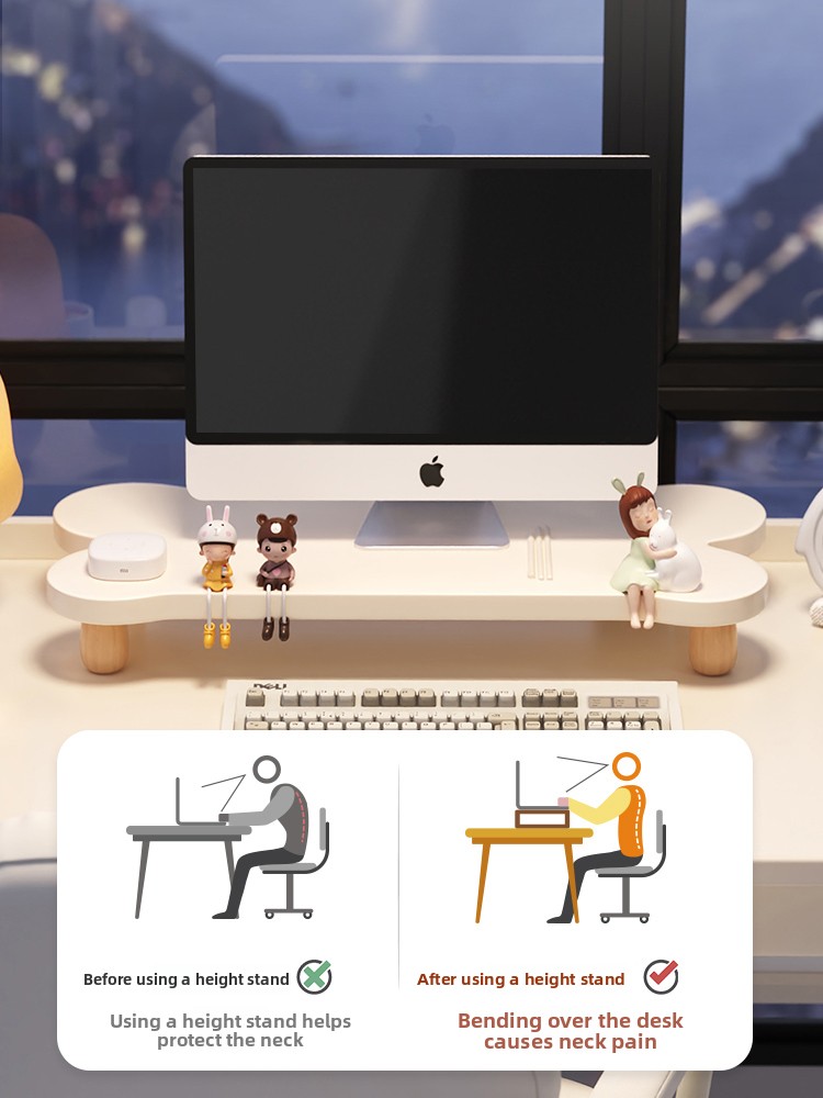 Elevated Desktop Cuter Monitor - Monitor Riser Wood review and price
