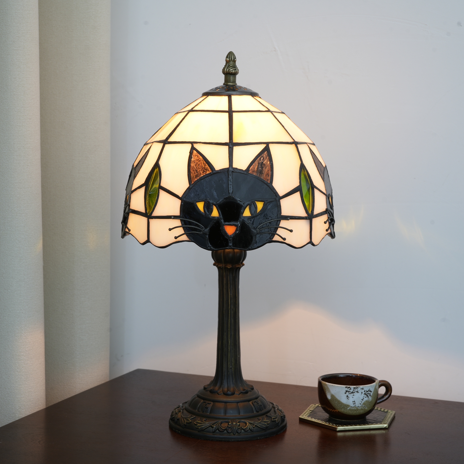 Black Cat Table Lamp for Bedro - Desk Setup Girl review and price