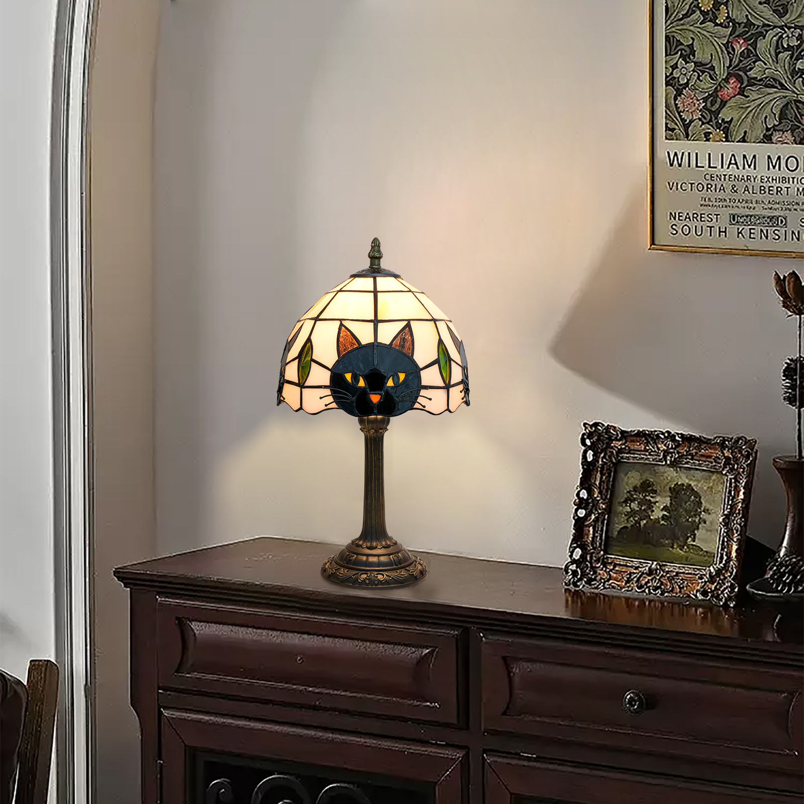 Black Cat Table Lamp for Bedro - Desk Setup Girl review and price